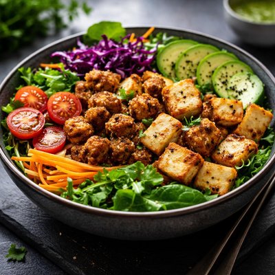 Soya paneer salad bowl
