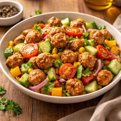 Soyachunk vegetable salad