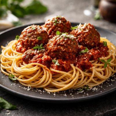 Spaggetti and meat balls