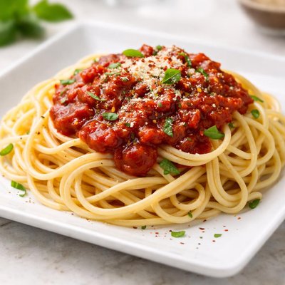 Spaghett and marinara