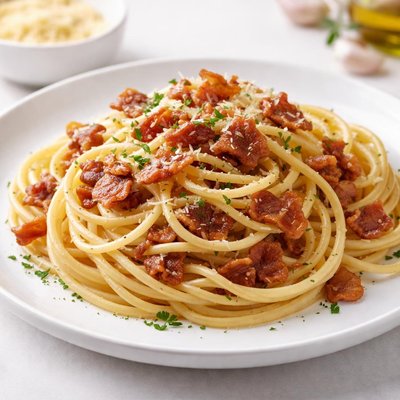 Spaghetti and bacon