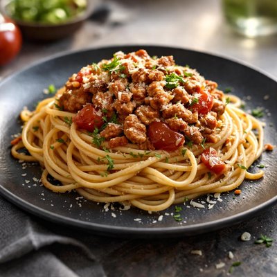 Spaghetti and ground turkey