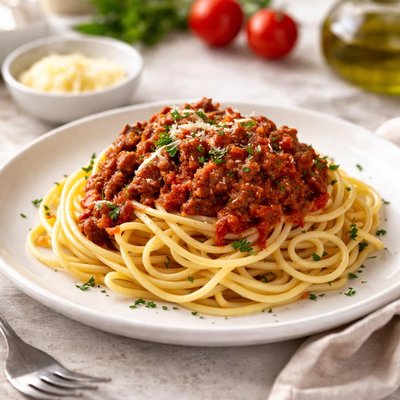Spaghetti and meat sauce