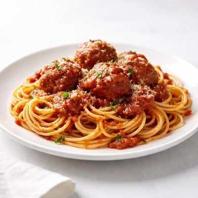 Spaghetti and meatball