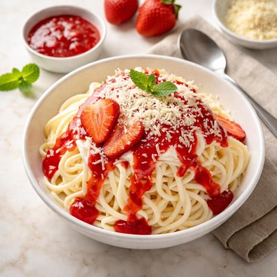 Spaghetti ice cream
