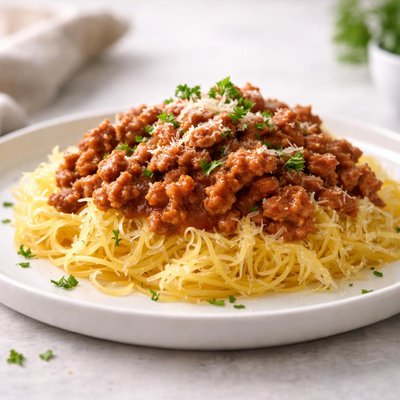 意大利细圆面瓜配肉酱