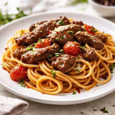 Spaghetti with beef