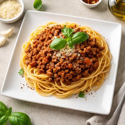 Spaghetti with bolognese