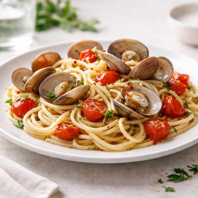 蛤蜊番茄意大利面