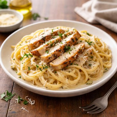 奶油鸡肉意大利面