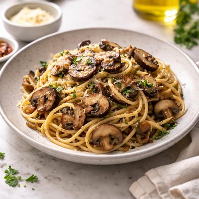 Spaghetti with mushroom