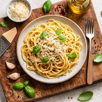 Spaghetti with parmesan