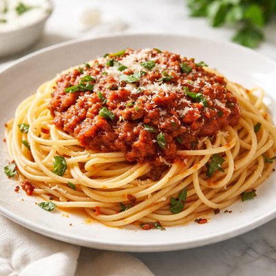 Spaghetti with sauce