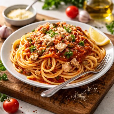 番茄汁金枪鱼意大利面