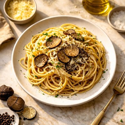 Spaghetti with truffle