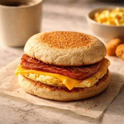 咖啡厅午餐三明治（三文治）带培根、鸡蛋和奶酪