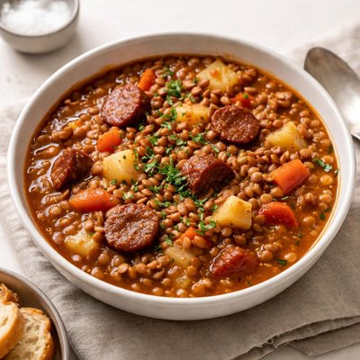 Spanish lentils stew