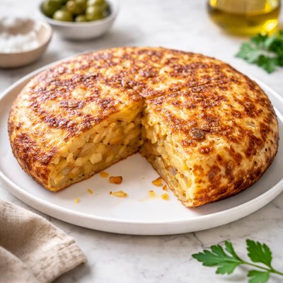 Spanish tortilla con cebolla