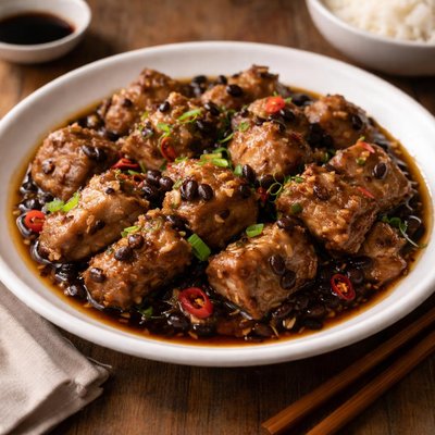 Spare ribs in black bean sauce