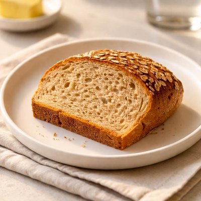 Spelt bread slice