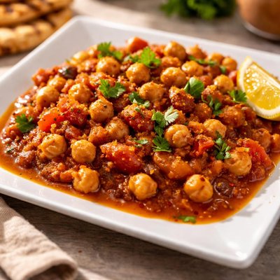 Spiced chickpea and tomato stew