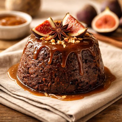 Spiced fig pudding