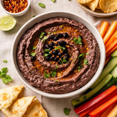 Spick black bean hummus