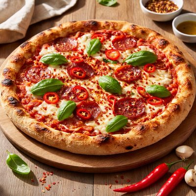 Spicy arrabbiata pizza