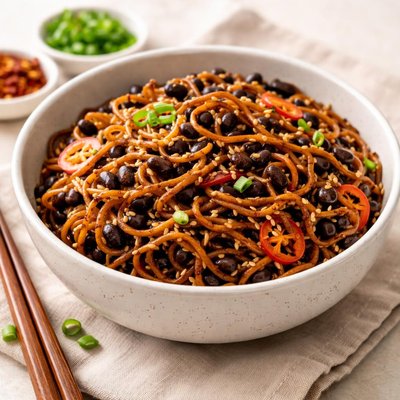 Spicy black bean noodles