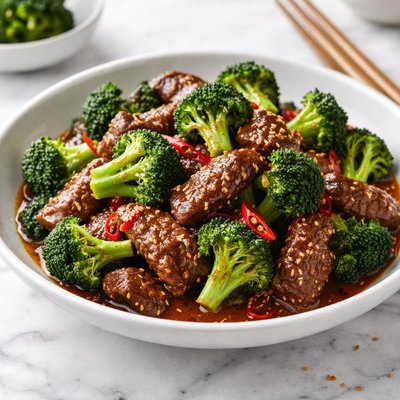 Spicy broccoli beef