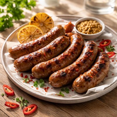 Salsicha picante marrom