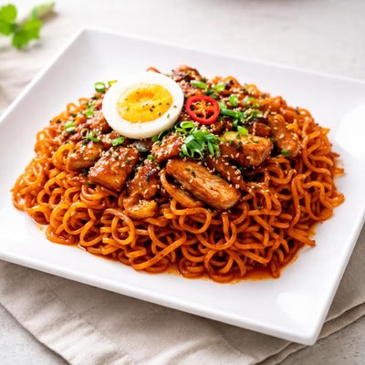 Spicy buldak ramyeon