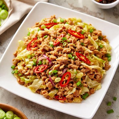 Spicy century tuna with repolyo