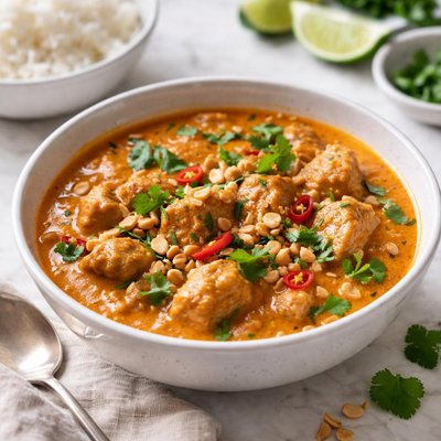 Spicy chicken peanut curry