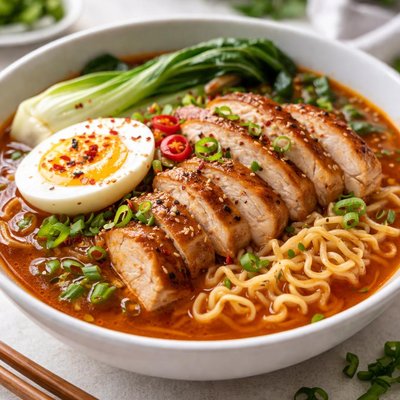 Spicy chicken ramen
