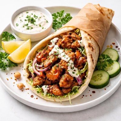 Spicy chicken shawarma