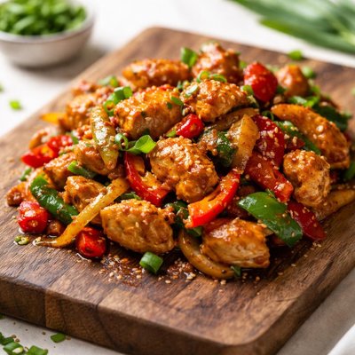 Spicy chicken stir-fry