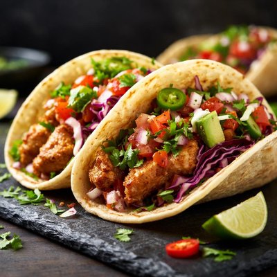 Spicy chicken taco