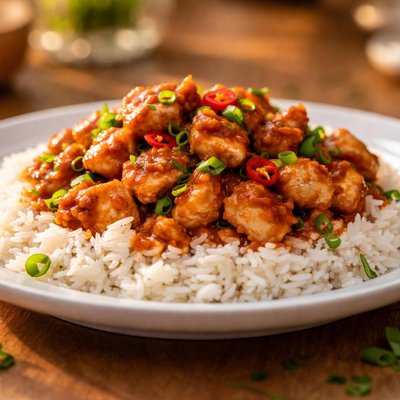 Spicy chicken with rice