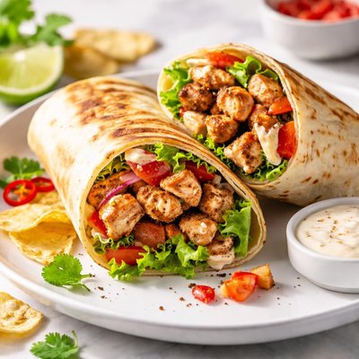 Spicy chicken wrap