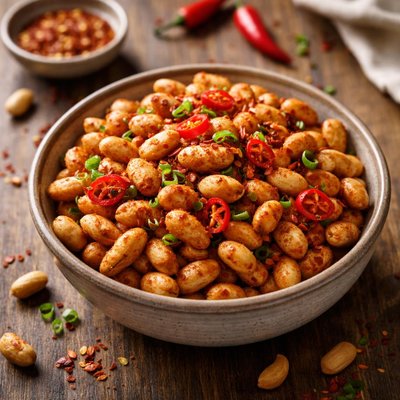 Spicy chili peanut