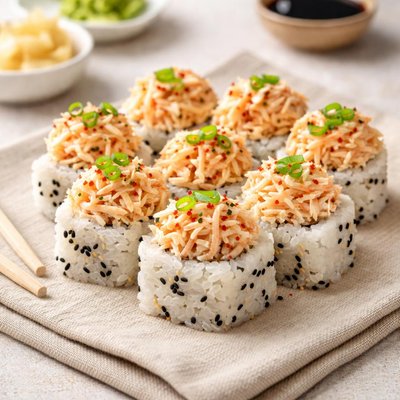 Spicy crab sushi
