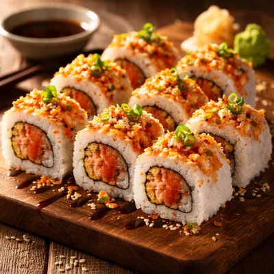 Spicy crunchy tuna roll