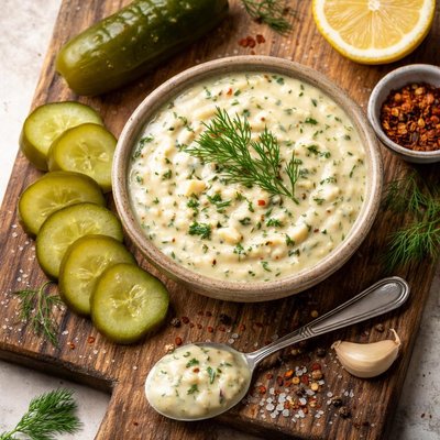 Spicy dill pickle sauce