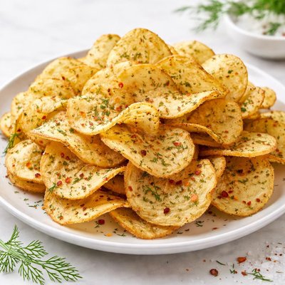 Spicy dill potato chips