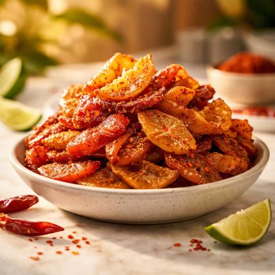 Spicy dried fruit slices