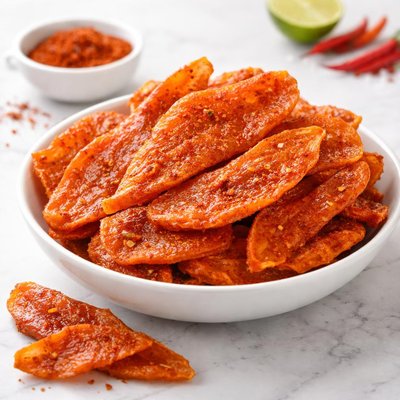 Spicy dried mango slices