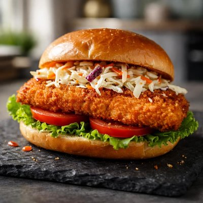 Spicy fish fillet sandwich