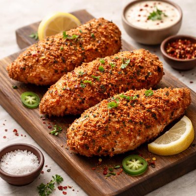 Spicy fried chicken breast