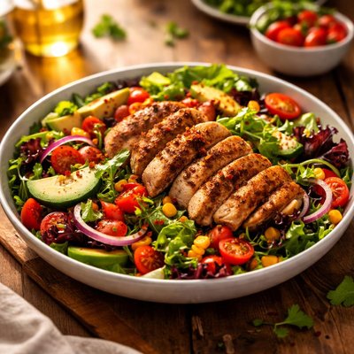 Spicy grilled chicken salad